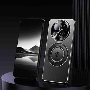 For Xiaomi 15 Ultra Rotating Holder Frosted Metal Phone Case(Black)