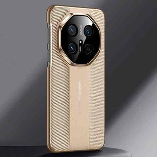 For Huawei Mate 70 RS Ultimate Imitation Ultimate Design Plain Leather Phone Case(Gold)