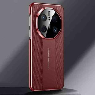 For Huawei Mate 50 RS Porsche Design Imitation Ultimate Design Plain Leather Phone Case(Red)