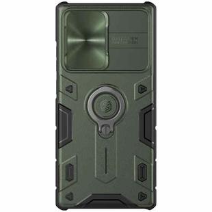 For Samsung Galaxy Note 20 Ultra NILLKIN Shockproof CamShield Armor Protective Case with Invisible Ring Holder(Green)