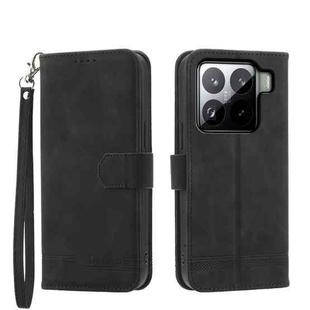 For Xiaomi 15 Dierfeng Dream Line TPU Hybrid PU Leather Phone Case(Black)