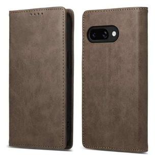 For Google Pixel 9a Business Solid Color Magnetic RFID Leather Phone Case(Brown)