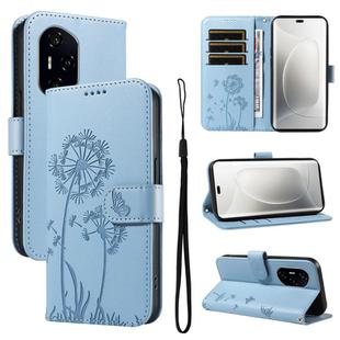 For Honor 300 Pro / 300 Ultra Dandelion Embossed Pattern Flip Leather Phone Case(Sky Blue)