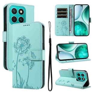 For Honor X8c 4G Global Dandelion Embossed Pattern Flip Leather Phone Case(Green)