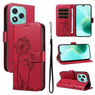 For Honor 400 Lite Dandelion Embossed Pattern Flip Leather Phone Case(Red)