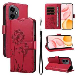 For Honor 400 Global 156.5mm Dandelion Embossed Pattern Flip Leather Phone Case(Red)