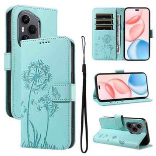 For Honor 400 Pro Global 160.8mm Dandelion Embossed Pattern Flip Leather Phone Case(Green)