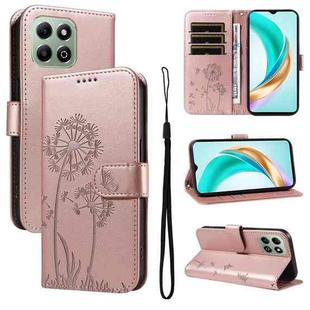 For Honor X6c / X6b / X6a / X5b Dandelion Embossed Pattern Flip Leather Phone Case(Rose Gold)