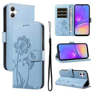 For Samsung Galaxy A07 5G Dandelion Embossed Pattern Flip Leather Phone Case(Sky Blue)