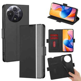 For TCL 60R 5G Twill Texture Side Button Leather Phone Case(Black)