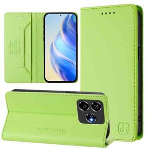 For ZTE Blade V60 4G / Axon 60 4G RC01 Dual-Folded Magnetic Suction RFID Leather Phone Case(Grass Green)