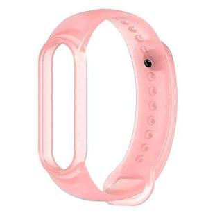 For Xiaomi Mi Band 5 TPU Translucent Silicone Watch Band(Pink)