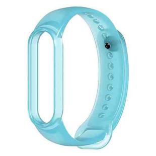 For Xiaomi Mi Band 5 TPU Translucent Silicone Watch Band(Blue)