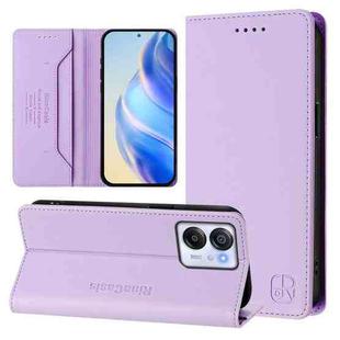 For Blackview Oscal Modern 8 / Color 8 RC01 Dual-Folded Magnetic Suction RFID Leather Phone Case(Light Purple)