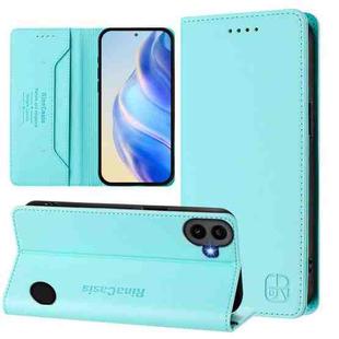 For Nothing CMF Phone 1 RC01 Dual-Folded Magnetic Suction RFID Leather Phone Case(Mint Green)