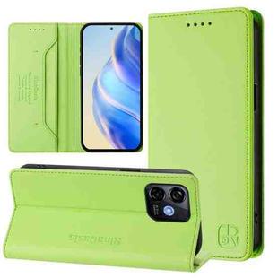 For Ulefone Note 16 Pro RC01 Dual-Folded Magnetic Suction RFID Leather Phone Case(Grass Green)