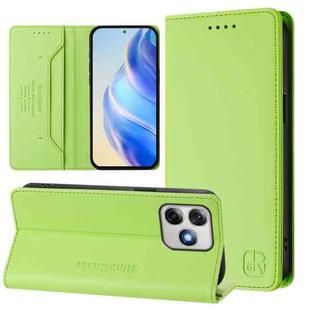 For Ulefone Note 18 Ultra 5G RC01 Dual-Folded Magnetic Suction RFID Leather Phone Case(Grass Green)