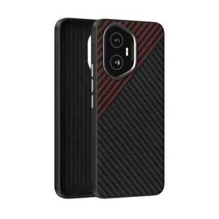 For Honor 300 ABEEL C Carbon Fiber Series 6D Micro Relief MagSafe Phone Case(Black Red)