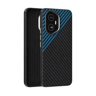 For Honor 300 ABEEL C Carbon Fiber Series 6D Micro Relief MagSafe Phone Case(Black Blue)