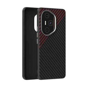 For Honor 300 Ultra ABEEL C Carbon Fiber Series 6D Micro Relief MagSafe Phone Case(Black Red)