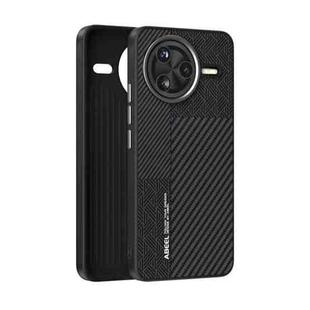 For Redmi K80 Pro ABEEL 6D Micro Relief MagSafe Magnetic Phone Case(Carbon Fiber Black)