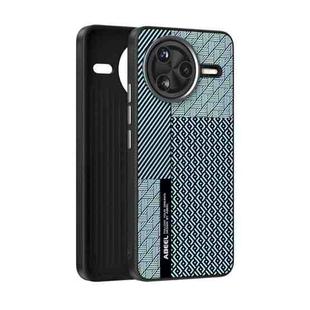 For Redmi K80 Pro ABEEL 6D Micro Relief MagSafe Magnetic Phone Case(Carbon Fiber Blue)