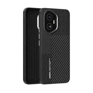 For Honor 300 ABEEL 6D Micro Relief MagSafe Magnetic Phone Case(Carbon Fiber Black)