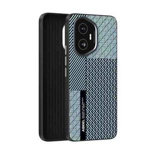 For Honor 300 ABEEL 6D Micro Relief MagSafe Magnetic Phone Case(Carbon Fiber Blue)