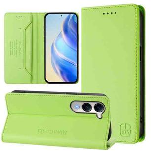 For vivo Y29s 5G / Y04 4G Global RC01 Dual-Folded Magnetic Suction RFID Leather Phone Case(Grass Green)