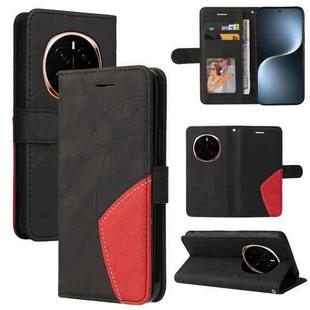 For Honor Magic7 Dual-color Splicing Flip Leather Phone Case(Black)