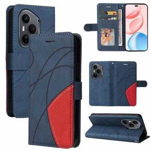 For Honor 400 Pro Global 160.8mm Dual-color Splicing Flip Leather Phone Case(Blue)