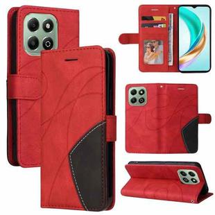 For Honor X6c / X6b / X6a / X5b Dual-color Splicing Flip Leather Phone Case(Red)
