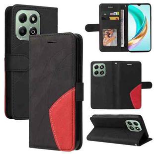 For Honor X6c / X6b / X6a / X5b Dual-color Splicing Flip Leather Phone Case(Black)
