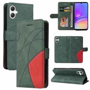 For Samsung Galaxy A07 5G Dual-color Splicing Flip Leather Phone Case(Green)