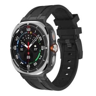 For Samsung Galaxy Watch Ultra 47mm AP Series Liquid Silicone Watch Band(Black)