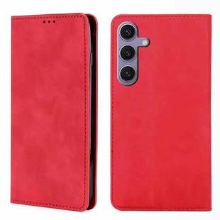 For Samsung Galaxy S25+ 5G Skin Feel Magnetic Leather Phone Case(Red)