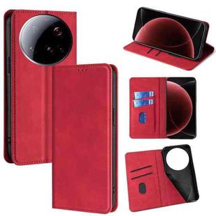 For Xiaomi 15 Ultra Skin Feel Magnetic Leather Phone Case(Red)