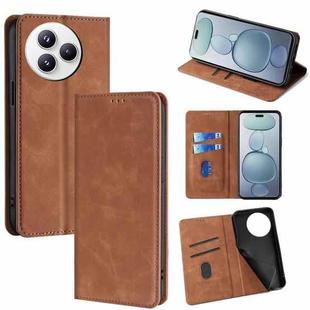 For Xiaomi Civi 5 Pro 5G Skin Feel Magnetic Leather Phone Case(Light Brown)