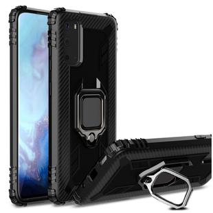 For Vivo iQOO 3 5G Carbon Fiber Protective Case with 360 Degree Rotating Ring Holder(Black)