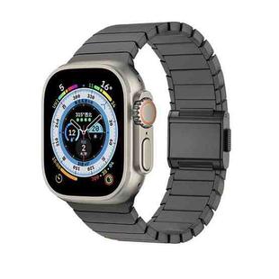 For Apple Watch 46mm / 49mm / 45mm / 44mm Bamboo Norman Buckle Stainless Steel Watch Band(Slate)