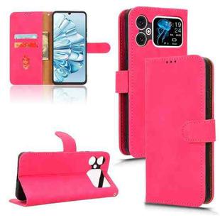 For Cubot A20 Skin Feel Magnetic Flip Leather Phone Case(Rose Red)