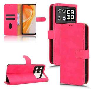 For Cubot P90 Skin Feel Magnetic Flip Leather Phone Case(Rose Red)