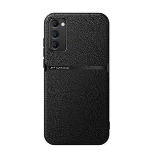 For Samsung Galaxy S20 FE 4G / 5G Litchi Leather Magnetic Full Coverage Shockproof Phone Case(Black)