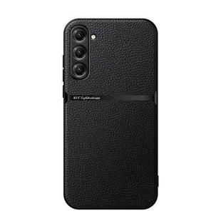For Samsung Galaxy S23 FE 5G Litchi Leather Magnetic Full Coverage Shockproof Phone Case(Black)