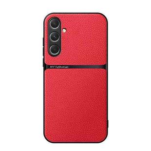 For Samsung Galaxy S24 5G Litchi Leather Magnetic Full Coverage Shockproof Phone Case(Red)