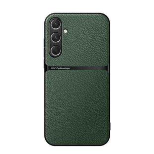 For Samsung Galaxy S24+ 5G Litchi Leather Magnetic Full Coverage Shockproof Phone Case(Green)