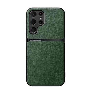 For Samsung Galaxy S24 Ultra 5G Litchi Leather Magnetic Full Coverage Shockproof Phone Case(Green)