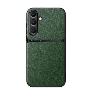 For Samsung Galaxy S25 5G Litchi Leather Magnetic Full Coverage Shockproof Phone Case(Green)