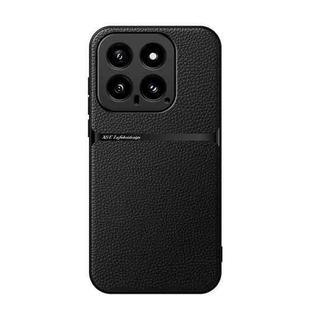 For Xiaomi 14 Litchi Leather Magnetic Full Coverage Shockproof Phone Case(Black)