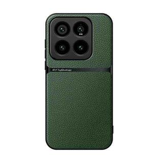 For Xiaomi 14 Pro Litchi Leather Magnetic Full Coverage Shockproof Phone Case(Green)